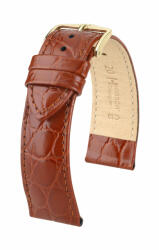 Hirsch Crocograin Aranybarna Arany csattal óraszíj - 20mm / M - 110/70mm