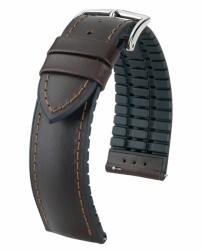 Hirsch James Sötétbarna óraszíj - 18mm / L -120/80mm