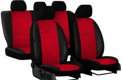 Seat Leon (I) Univerzális Üléshuzat Forced Eco bőr piros színben vízszintes varrással (9619801)