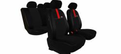 Skoda Rapid (I, II) Univerzális Üléshuzat GT8 prémium Alcantara és Eco bőr kombináció fekete piros színben (7570093)