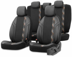  Fiat Doblo OTOM univerzális üléshuzat szett HORIZON 1805 FEKETE NARANCS 3-ZIP PRÉMIUM (9689601)