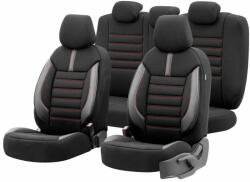 Seat Cordoba OTOM univerzális üléshuzat szett LIMITED 101 FEKETE/PIROS 3-ZIP PRÉMIUM (8987572)