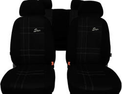 Seat Leon (I) Univerzális Üléshuzat S-type Eco bőr fekete színben (6322036)