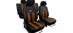 Seat Cordoba (I, II, III) Univerzális Üléshuzat GT prémium Alcantara és Eco bőr kombináció barna fekete színben (4190472)