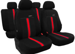 Skoda Favorit Univerzális Üléshuzat GTR Eco bőr fekete piros színben (5342352)
