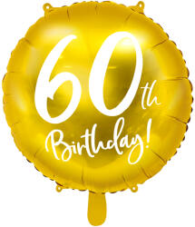 PartyDeco Фолиев балон - 60 броя (златен) 45 см