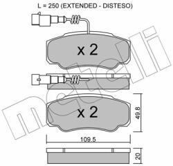 METELLI set placute frana, frana disc METELLI 22-0532-1