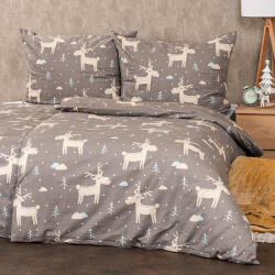 4Home Lenjerie de pat din flanelă 4Home Happy reindeer, 140 x 200 cm, 70 x 90 cm Lenjerie de pat