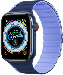 DuxDucis Curea silicon DuxDucis Magnetic LD compatibila cu Apple Watch 4/5/6/7/8/SE/Ultra 42/44/45/49mm Albastru (6934913027929)