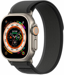 DuxDucis Curea textila DuxDucis Velcro Sports YJ compatibila cu Apple Watch 4/5/6/7/8/SE 38/40/41mm Gray/Black (6934913026946)