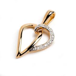 Royal Jewellers Pandantiv din aur în formă de inimă cu diamante - silvertime - 1 416,67 RON