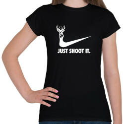 printfashion just shoot it - Női póló - Fekete (1637995)