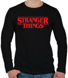 printfashion #strangerthings - Férfi hosszú ujjú póló - Fekete (2144086)