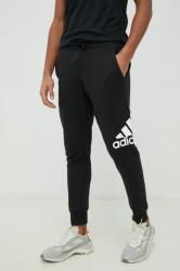 Adidas pamut melegítőnadrág fekete, férfi, nyomott mintás, HA4342 - fekete XL