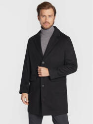 Benetton Gyapjú kabát 2YDTUN012 Fekete Regular Fit (2YDTUN012)