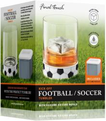 Final Touch Pahar de Sticlă cu Răcitor - Mingea de Fotbal Pahar