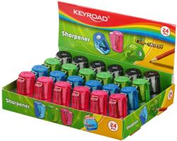 Keyroad Hegyező 1 lyukú tartályos 24 db/display Keyroad Cup Sharpy vegyes színek (38393)