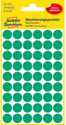 Avery Etikett címke, o12mm, jelölésre, 54 címke/ív, 5 ív/doboz, Avery zöld (AV3143) - upgrade-pc