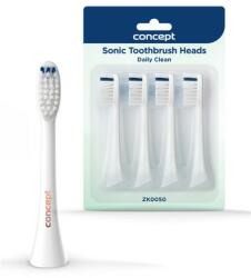 Concept Rezerve pentru periuța de dinți electrică, ZK0050, alb - Concept Sonic Toothbrush Heads Daily Clean 4 buc