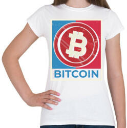 printfashion Bitcoin - Női póló - Fehér (4367611)