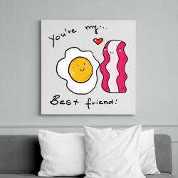 printfashion Bacon és tojás - Vászonkép - Fehér (6633976)