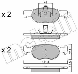 METELLI set placute frana, frana disc METELLI 22-0079-2