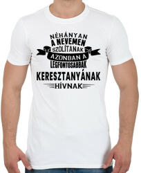 printfashion A legfontosabbak Keresztanyának hívnak. - Férfi póló - Fehér (14762554)