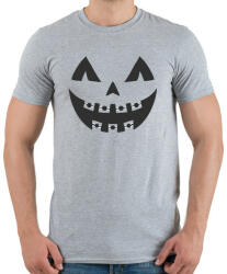 printfashion Halloween tök fej - Férfi póló - Sport szürke (14725938)