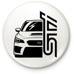 printfashion Subaru STI - Kitűző, hűtőmágnes - Fehér (3083798)