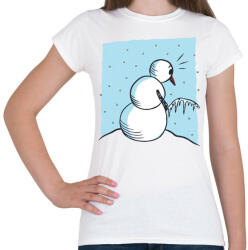printfashion Hóember - Női póló - Fehér (4060510)