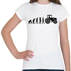 printfashion Traktoros evolúció - Női póló - Fehér (1193772)