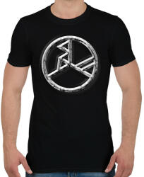 printfashion mag rovás logo - Férfi póló - Fekete (14800036)