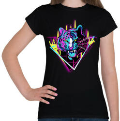 printfashion Neon Tigris - Női póló - Fekete (4172157)
