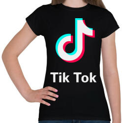 printfashion TIKTOK - Női póló - Fekete (2122150)