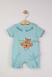 BabyJem Salopeta de vara pentru bebelusi save the koala, tongs baby (culoare: albastru, marime: 6-9 luni)