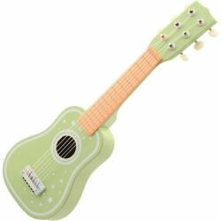 Joueco - chitara din lemn certificat fsc, cu 6 corzi, stimuleaza creativitatea, dezvolta coordonarea motrica, 54 x 18.5 cm, 3 ani+, verde (80104)
