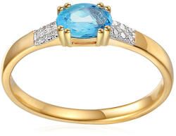 Heratis Forever Gyűrű kék topázzal és gyémántokkal 0, 040 ct IZBR1131
