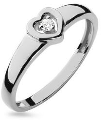 Heratis Forever Gyémánt gyűrű szívvel fehér aranyból, 14K BSBR003A