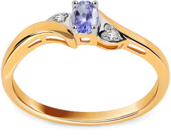 Heratis Forever Arany gyűrű tanzanittal és gyémántokkal 0, 010 ct ROYBR118TZ