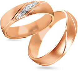 Heratis Forever Jegygyűrű gyémántokkal 0, 070 ct, szélessége 5 mm STOBR284R