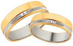 Heratis Forever Arany kétszínű jegygyűrűk névvel és cirkonnal, szélessége 4-8 mm SKOB064V