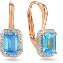 Heratis Forever Skye topáz fülbevaló 1, 45 karátos gyémántokkal, rozéarany IZBR895RTN