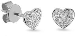 Heratis Forever Elegáns gyémánt szív alakú fülbevaló, fehérarany, 9 karátos IZBR530ANHR