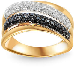 Heratis Forever Gyűrű tiszta és fekete gyémánttal 0, 770 ct IZBR824PR