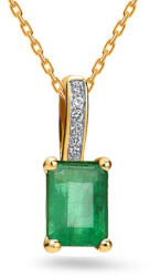 Arany gyémánt medál smaragddal 0, 020 ct KU1483SP