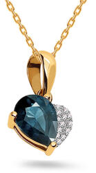  Arany gyémánt medál londoni kék topázzal KU612LBP