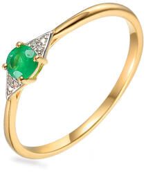Heratis Forever Arany gyűrű smaragd és 0, 010 ct Yasma gyémántokkal IZBR585SHR