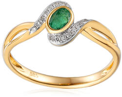 Heratis Forever Smaragd gyűrű 0, 15 ct gyémántokkal, 14K IZBR101
