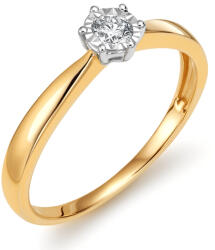  Gyémánt eljegyzési gyűrű kombinált aranyból 0.150 ct KU1707