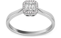 Heratis Forever Fehér arany eljegyzési gyűrű baguette gyémántokkal 0, 090 ct Esme KU1041A